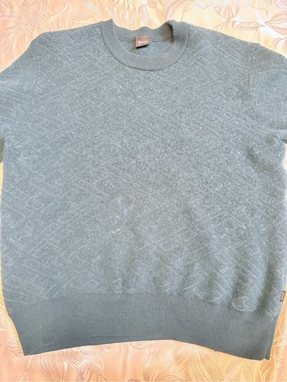 Hugo Boss Teal Crewneck Knit Sweater